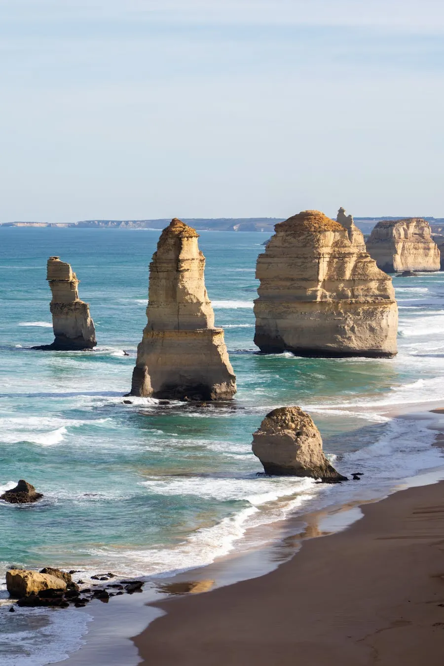 Limestone sea stacks of the Twelve Apostles along the Great Ocean Road