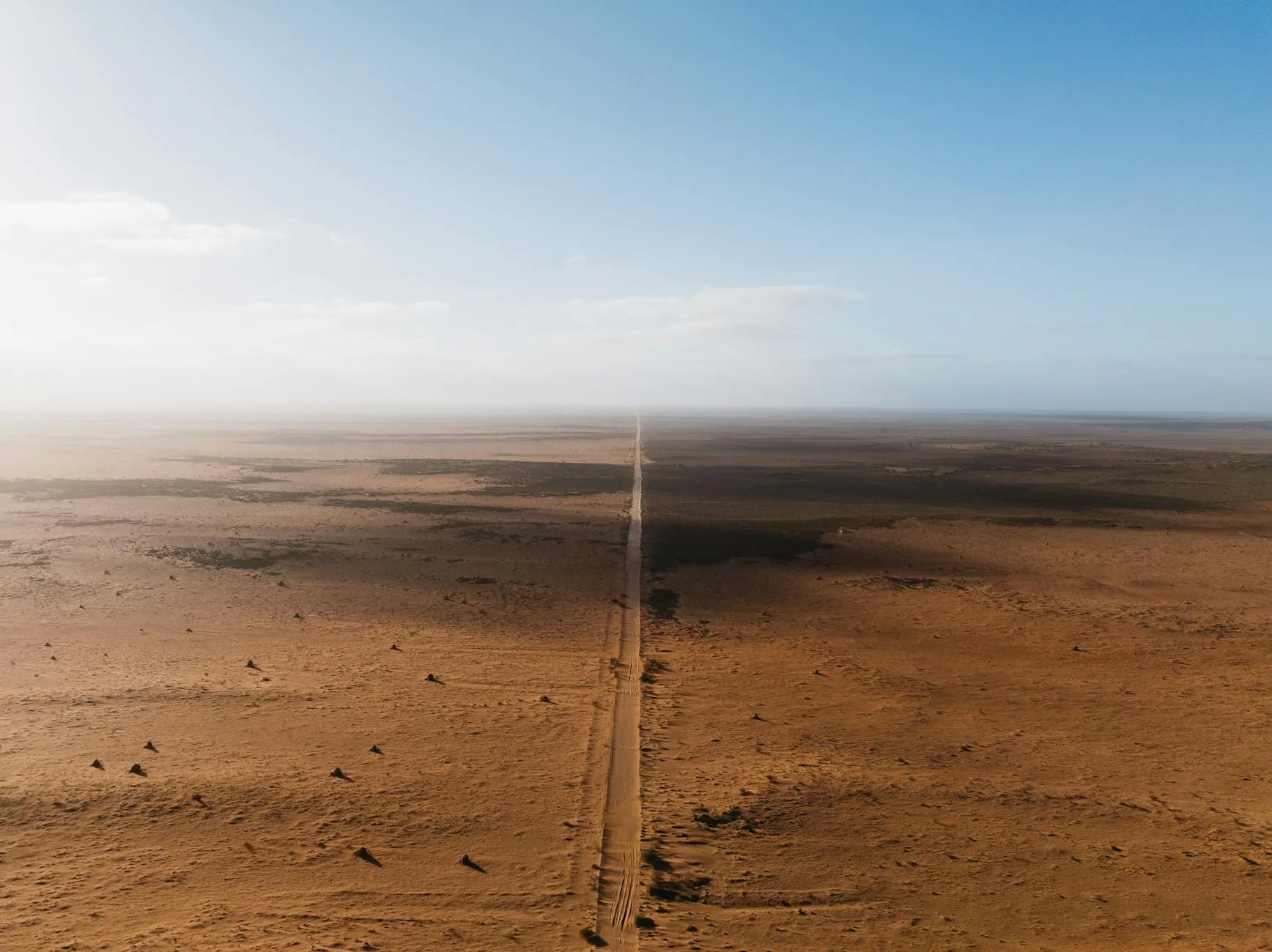 Aerial view across the diverse Australian landscape