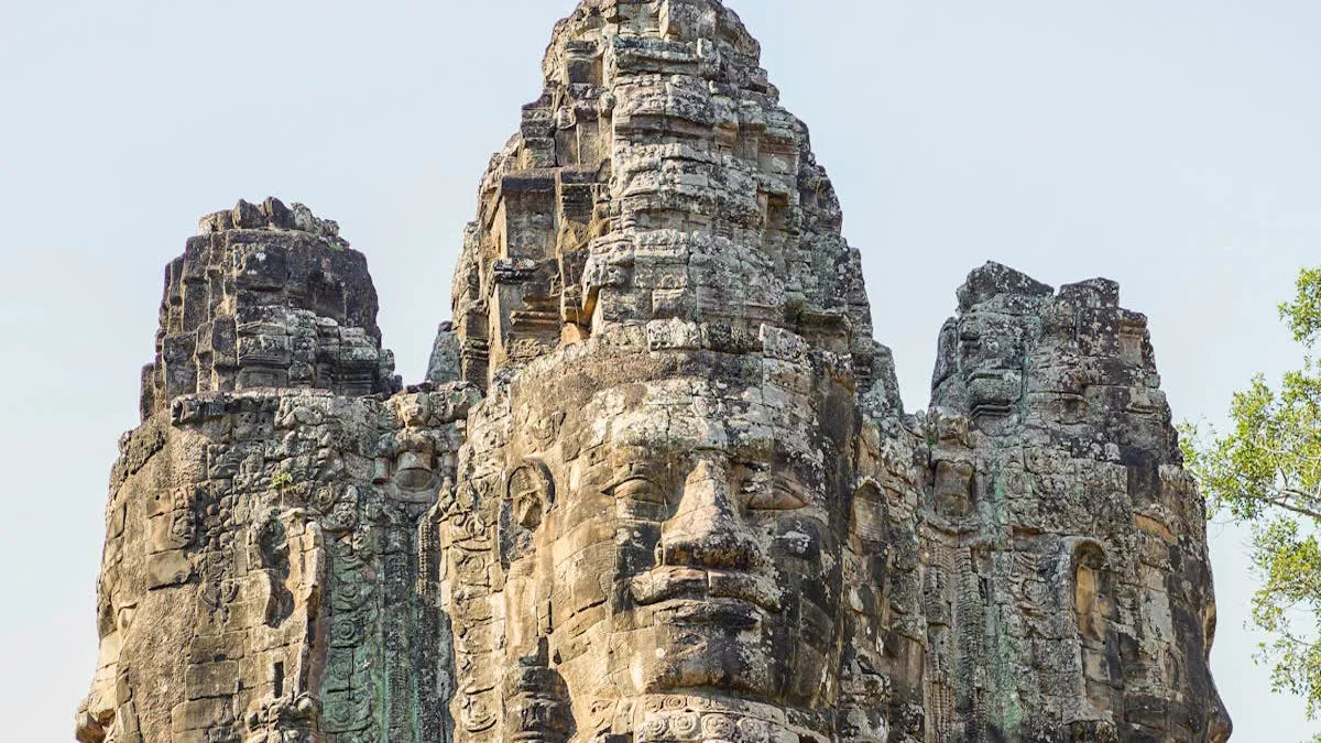 Bayon temple stone faces