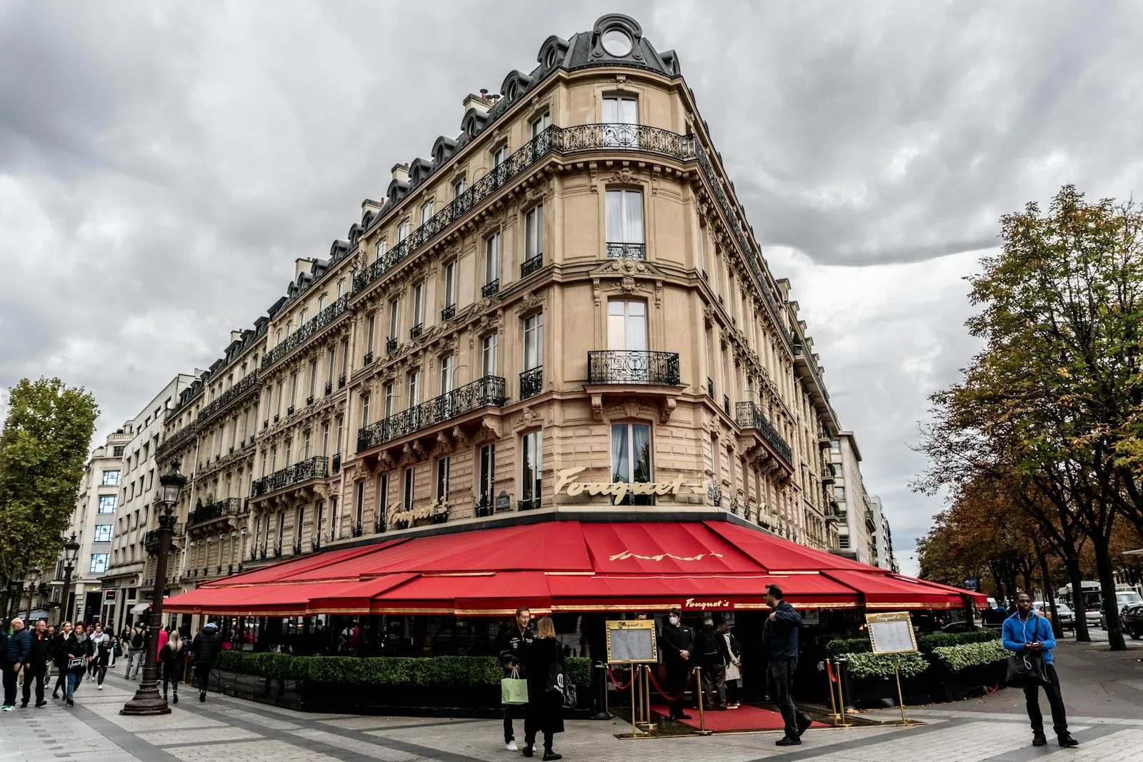 Café terrace on a Parisian boulevard