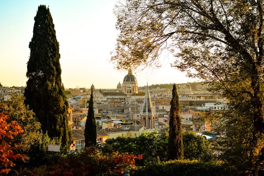 Italy countryside and historic architecture