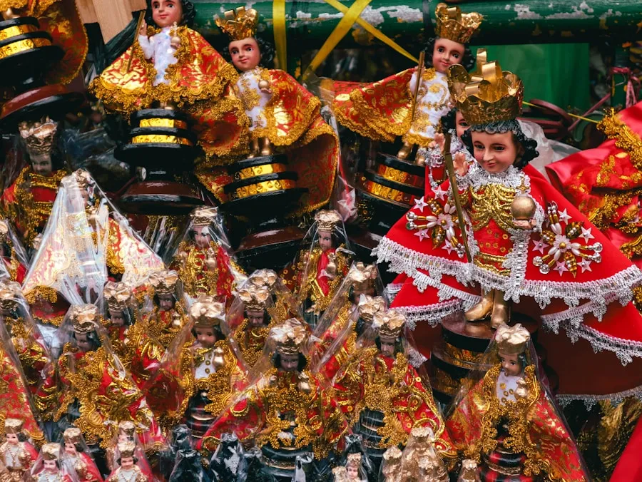 Colourful fiesta parade in a Philippine town