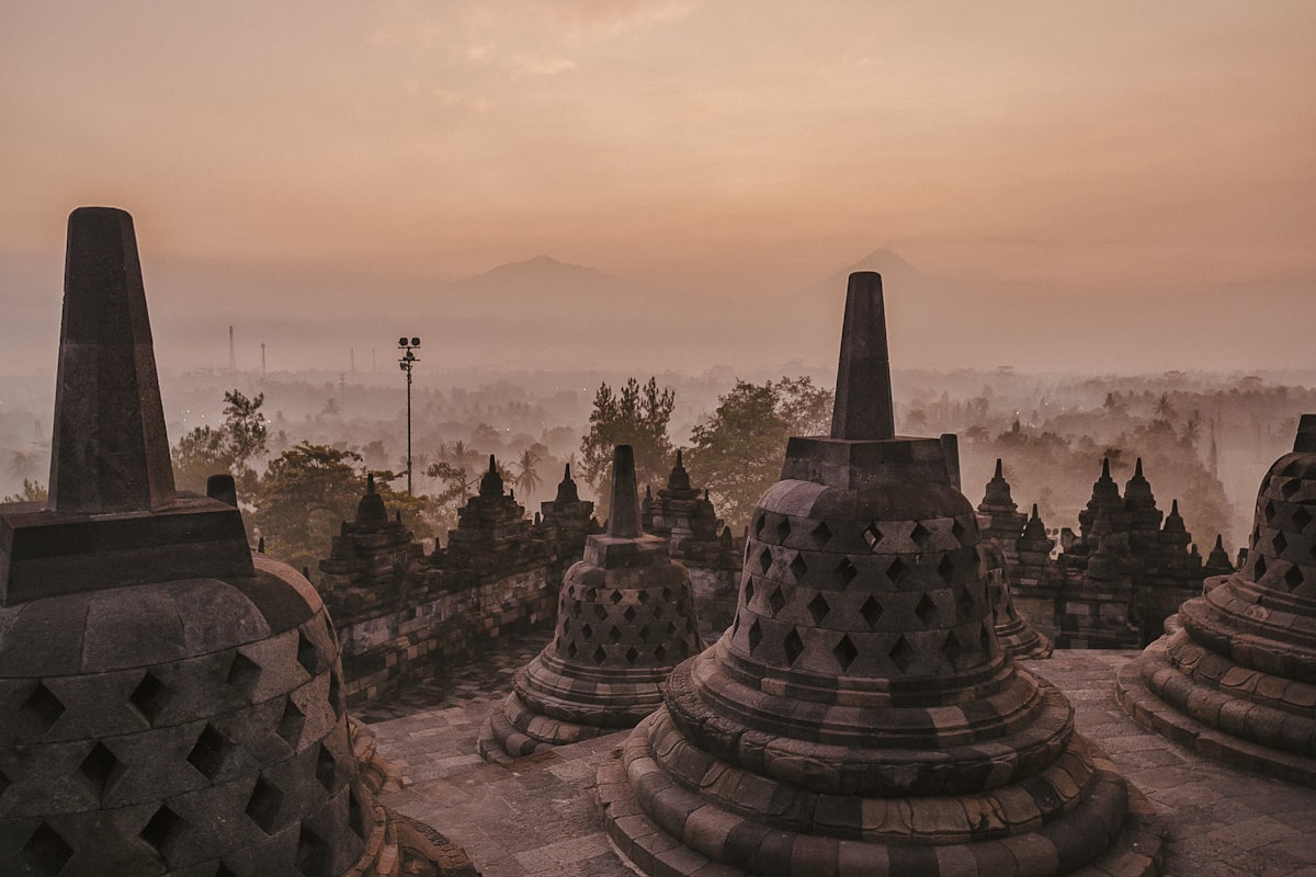 Borobudur Temple at sunrise